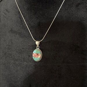 Silver and Turquoise Pendant (Only ) sterling silver